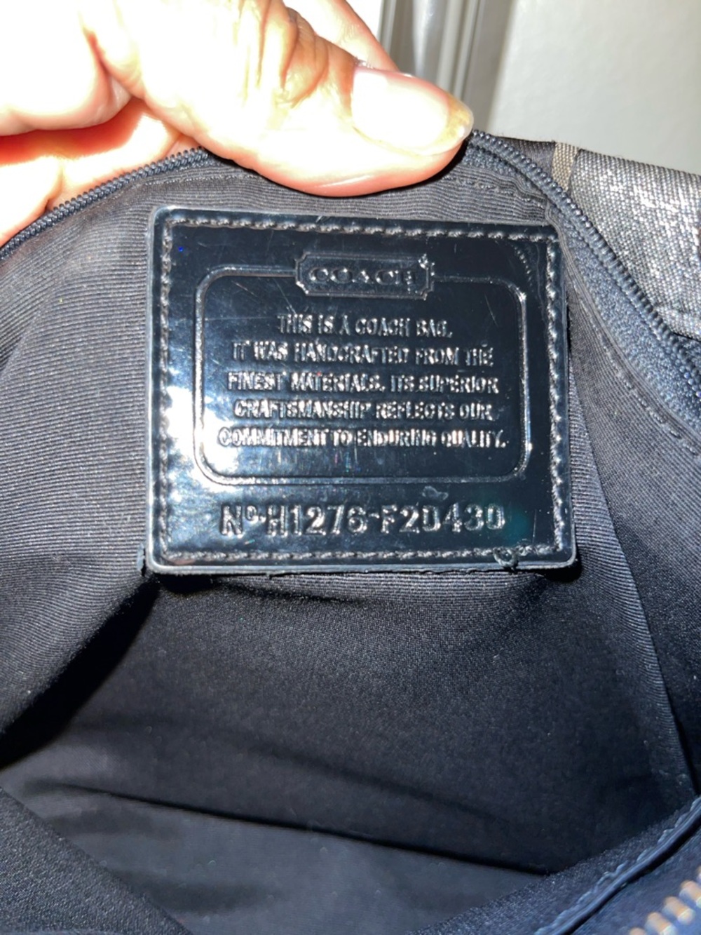 Coach Black and Gray Signature Crossbody Bag SOLD - Picture 6 of 8